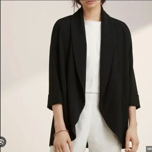 Aritzia Wilfred Crepe Open Blazer Black Size 2